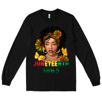 Black juneteenth 1865 black woman Long Sleeve Tee - FaDigitalArtStudio