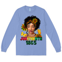 Colony Blue juneteenth 1865 black woman Long Sleeve Tee - FaDigitalArtStudio