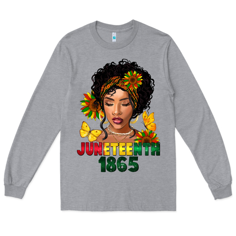 Juneteenth 1865 Black Woman Long Sleeve Tee by FaDigitalArtStudio | Teevron