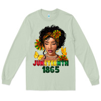 Matcha juneteenth 1865 black woman Long Sleeve Tee - FaDigitalArtStudio