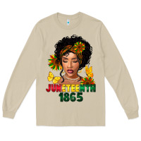 Mushroom juneteenth 1865 black woman Long Sleeve Tee - FaDigitalArtStudio