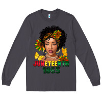 Smoke juneteenth 1865 black woman Long Sleeve Tee - FaDigitalArtStudio