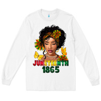 White juneteenth 1865 black woman Long Sleeve Tee - FaDigitalArtStudio