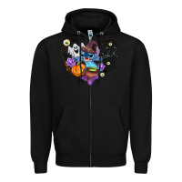 Black stitch heart halloween Zipper Hoodie - AdoDesignShop