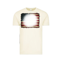 Vintage Arctic American Flag Bleach Effect Vintage Tee - CowCowDesign