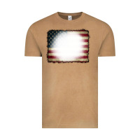 Vintage Camel American Flag Bleach Effect Vintage Tee - CowCowDesign