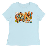 Baby Blue fall rn Ladies Tee - CowGirlArtShop