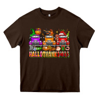 Chocolate Brown Hallothanksmas trucks Heavy Core Tee - texasbilliewilder