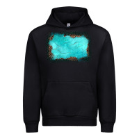 Black gemstone turquoise leopard background Urban Hoodie - JahusDesignShop