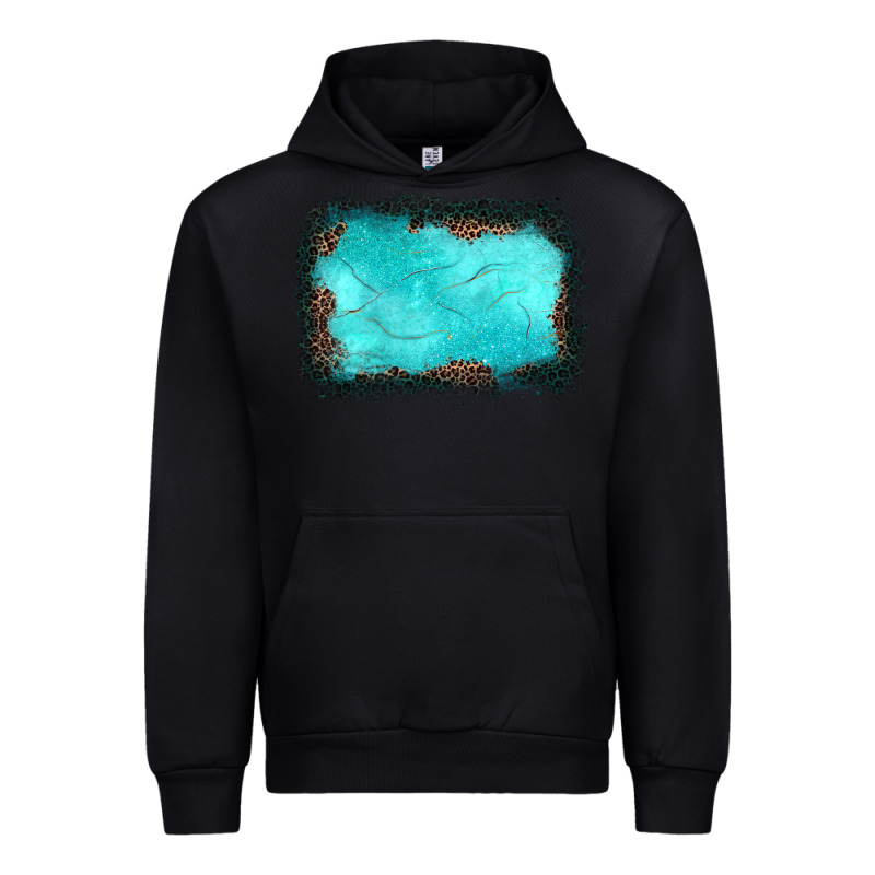 Gemstone Turquoise Leopard Background Urban Hoodie by JahusDesignShop | Teevron