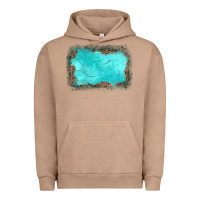 Pigment Burro gemstone turquoise leopard background Urban Hoodie - JahusDesignShop