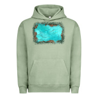 Pigment Oil Green gemstone turquoise leopard background Urban Hoodie - JahusDesignShop