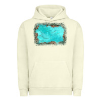 Pigment Pistachio gemstone turquoise leopard background Urban Hoodie - JahusDesignShop