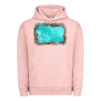 Pigment Salmon gemstone turquoise leopard background Urban Hoodie - JahusDesignShop