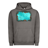 Pigment Tornado gemstone turquoise leopard background Urban Hoodie - JahusDesignShop