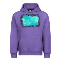 Tulip gemstone turquoise leopard background Urban Hoodie - JahusDesignShop