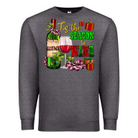 Charcoal Heather tis the season to wine Premium Sweatshirt - AdoDesignShop