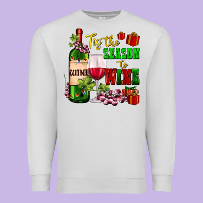 Tis The Season To Wine Premium Sweatshirt Designed By Adodesignshop