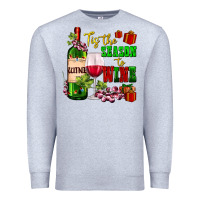 Heather Grey tis the season to wine Premium Sweatshirt - AdoDesignShop