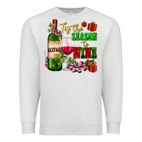 Oatmeal Heather tis the season to wine Premium Sweatshirt - AdoDesignShop