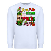 White tis the season to wine Premium Sweatshirt - AdoDesignShop