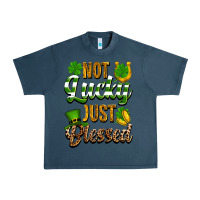 Midnight Navy St. Patrick's Not lucky just blessed Urban Heavy Tee - OliviaCreatesArt