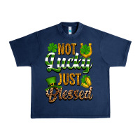 Navy St. Patrick's Not lucky just blessed Urban Heavy Tee - OliviaCreatesArt