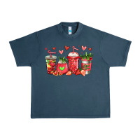 Midnight Navy strawberry coffee cups Urban Heavy Tee - Jasminsmagicworld