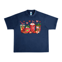 Navy strawberry coffee cups Urban Heavy Tee - Jasminsmagicworld