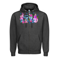 Charcoal Heather stitch coffee cups Zipper Hoodie - AdoDesignShop