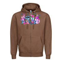 Chestnut stitch coffee cups Zipper Hoodie - AdoDesignShop