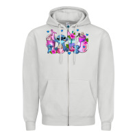 Dove Grey stitch coffee cups Zipper Hoodie - AdoDesignShop
