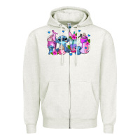 Oatmeal Heather stitch coffee cups Zipper Hoodie - AdoDesignShop