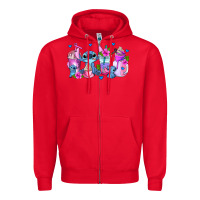 Red stitch coffee cups Zipper Hoodie - AdoDesignShop