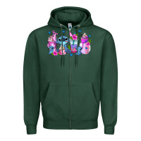 Sports Green stitch coffee cups Zipper Hoodie - AdoDesignShop