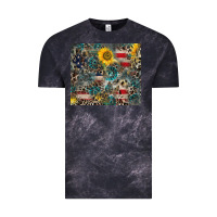 Cloud Black America Flag Leopard Gemstone Sunflower Vintage Tee - CowCowDesign