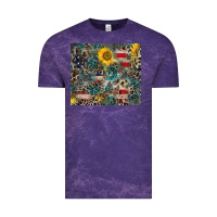 Cloud Purple America Flag Leopard Gemstone Sunflower Vintage Tee - CowCowDesign