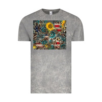 Cloud Rock America Flag Leopard Gemstone Sunflower Vintage Tee - CowCowDesign