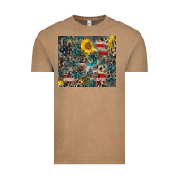 Vintage Coffee America Flag Leopard Gemstone Sunflower Vintage Tee - CowCowDesign