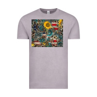 Vintage Zinc America Flag Leopard Gemstone Sunflower Vintage Tee - CowCowDesign