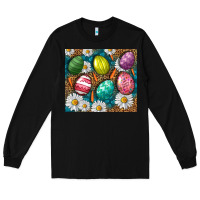 Black Easter Eggs Tumbler Long Sleeve Tee - BundleAndBundleShop