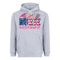 Heather Grey veteran nurse Heavyweight Hoodie - AdoDesignShop