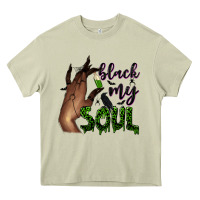 Mossy Black my soul Heavy Core Tee - NancyCooperArtShop