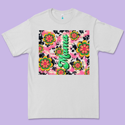 Mama With Hippie Daisies Premium Tee Designed By Tumblerdesignbyshophia