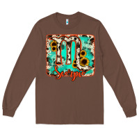 Chestnut Scorpio turquoise cowhide Long Sleeve Tee - RanaPortraitStore