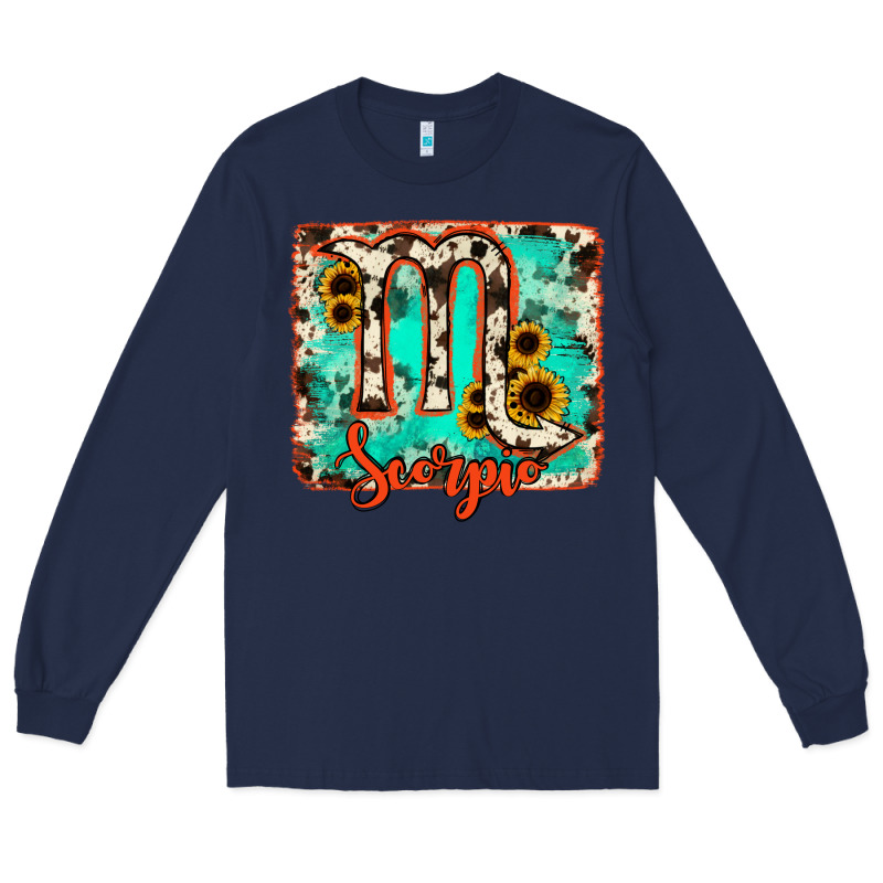 Scorpio Turquoise Cowhide Long Sleeve Tee by RanaPortraitStore | Teevron