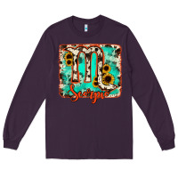 Plum Scorpio turquoise cowhide Long Sleeve Tee - RanaPortraitStore