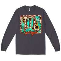Smoke Scorpio turquoise cowhide Long Sleeve Tee - RanaPortraitStore