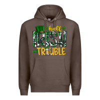 Coffee Half Irish All Trouble Premium Hoodie - CowhideDigitalArt
