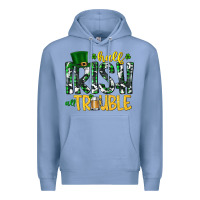 Colony Blue Half Irish All Trouble Premium Hoodie - CowhideDigitalArt